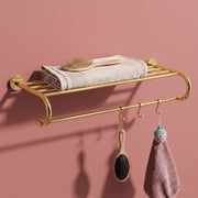 Plantex 304 Grade Stainless Steel 24 inch Towel Rack for Bathroom/Towel Stand/Hanger/Bathroom Accessories - Daizy (Golden)