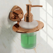 Plantex J4 Stainless Steel Liquid Soap Dispenser/Shampoo Dispenser for Wash Basin/Hand Wash Dispenser Wall Mounted/Bathroom Accessories (PVD Rose Gold Finish) Angel