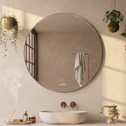 Plantex Frameless Round Mirror with Beveled Smooth Edges/Wall Mirror for Bathroom/Dressing Room/Living Room/Bedroom/Entryway (24 Inch)