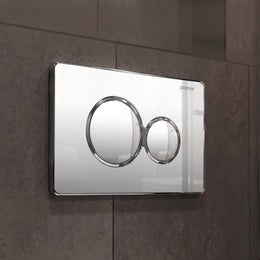 Plantex Flush Plate/Dual Flush Plate for Toilet/Mechanical Dual-Flush Faceplate/Water-Saving Technology  Pack of 1 (Chrome)