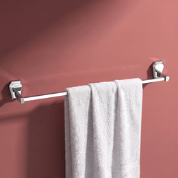 Plantex Towel Rod for Bathroom/304 Grade Stainless Steel Towel Bar/Towel Stand/24 Inch Towel Hanger/Bathroom Accessories - Pack of 1 (PM-2402, Chrome)