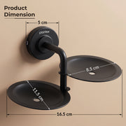 Plantex 304 Grade Stainless Steel Double Soap Holder/Soap Stand/Soap Dish for Bathroom and Wash Basin- Daizy (Black)
