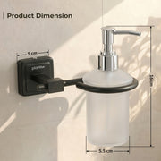 Plantex 304 Grade Stainless Steel Liquid Soap Dispenser/Handwash Dispenser/Shampoo Dispenser for Bathroom Accessories - Decan (Black)