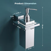 Plantex 304 Grade Stainless Steel Liquid Soap Dispenser/Shampoo/Handwash Dispenser for Washbasin/Bathroom Accessories - (Tesla, Chrome)