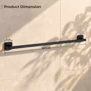 Plantex 304 Grade Stainless Steel Single Towel Rod for Bathroom/Towel Holder in Bathroom/Towel Hanger for Wash Basin/Bathroom Accessories (24 Inch - Black) Decan