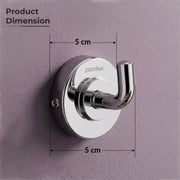 Plantex 304 Grade Stainless Steel Robe Hook/Cloth-Towel Hanger/Napkin Hanger/Bathroom Accessories - Daizy (Chrome)