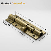 Plantex Stainless Steel Tower Bolt/Tower Bolt for Home,Offices Doors and Windows/Tower Bolt for Main Door/Door Latch/Kundi/Chitakini/Door Latch for Windows - Pack of 6 (Brass Antique, 4 inch)