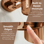 Plantex J4 Stainless Steel Toothbrush Holder for Bathroom/Toothbrush Stand for Bathroom/Tumbler Holder/Bathroom Accessories (PVD Rose Gold Finish) Angel