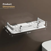 Plantex Acrylic Bathroom Organizer/Shelf for Kitchen/Wall - Accessories (9x5 Inches-White)