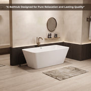 Plantex Freestanding Bathtub for Bathroom/Acrylic Bath tub for Adults/Deep Soaker Bathtub with Overflow, Popup and Drain Pipe (BSM-209-White-1700mm)