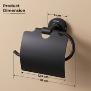Plantex 304 Grade Stainless Steel Bathroom Toilet Paper Holder/Tissue Holder for Washroom/Kitchen/Bathroom Accessories - Daizy (Black)
