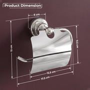 Plantex 304 Grade Stainless Steel Toilet Paper Roll Holder/Tissue Paper Holder/Toilet Paper Holder in Bathroom/Kitchen/Bathroom Accessories Pack of 1, Skyllo (Chrome)