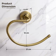 Plantex 304 Grade Stainless Steel Round Towel Holder for Washbasin/Bathroom/Towel Ring/Napkin Ring for Kitchen/Bathroom Accessories - Daizy (Antique)