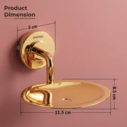 Plantex 304 Grade Stainless Steel Soap Holder for Bathroom Wall - Soap Stand/Dish/Accessories - Daizy (Golden)