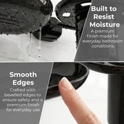 Plantex J4 Stainless Steel Soap Dish with Tumbler Holder/Soap and Brush Holder for Bathrooom/2 in 1 Soap Holder with Toothbrush Holder/Bathroom Accessories (PVD Black Finish) Onix