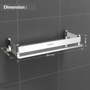 Plantex Stainless Steel Bathroom Shelf Rack/Bathroom Organizer/Wall Shelf for Bathroom Accessories Set/Kitchen Stand/Kitchen Shelves & Racks - Chrome (12x5 Inch)