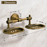Plantex 304 Grade Stainless Steel Double soap Holder Stand for Bathroom and wash Basin/Bathroom Accessories - Niko (Antique)