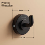 Plantex 304 Grade Stainless Steel Robe Hook/Cloth-Towel Hanger/Napkin Hanger/Bathroom Accessories - Daizy (Black)