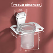 Plantex Tumbler Holder for Bathroom/304 Grade Stainless Steel Toothbrush Holder/Toothpaste/Razor Holder/Bathroom Accessories - Pack of 1 (PM-2406, Chrome)