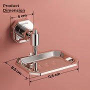 Plantex 304 Grade Stainless Steel Bathroom Soap Holder for Bathroom/Soap Bar Holder/Bathroom Accessories - Nipron (Chrome)