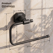 Plantex 304 Grade Stainless Steel Napkin Holder/Towel Hanger/Napkin Ring for Wash Basin/Towel Holder for Kitchen/Bathroom Accessories - Nipron (Black)