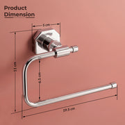 Plantex 304 Grade Stainless Steel Napkin Hanger for Wash Basin/Towel Holder for Bathroom/Napkin Ring for Kitchen/Bathroom Accessories - Nipron (Chrome)