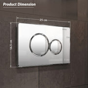 Plantex Flush Plate/Dual Flush Plate for Toilet/Mechanical Dual-Flush Faceplate/Water-Saving Technology – Pack of 1 (Chrome)