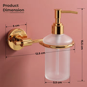 Plantex 304 Grade Stainless Steel Liquid Soap Dispenser/Shampoo Dispenser/Hand Wash Dispenser/Bathroom Accessories Pack of 1, Daizy (Golden)