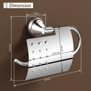 Plantex 304 Grade Stainless Steel Toilet Paper Holder/Toilet Paper Roll Holder/Toilet Roll Holder for Bathroom Accessories - Niko(Chrome)