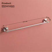 Plantex 304 Grade Stainless Steel Towel Holder in Bathroom/Single Towel Rod for Bathroom/Cloth Hanger/Bathroom Accessories - Nipron (Chrome - 24 inch)
