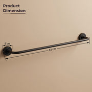 Plantex Towel Rod for Bathroom/304 Grade Stainless Steel Towel Hanger/24 Inch Towel Bar for Bathroom/Single Towel Rod/Bathroom Accessories - (Daizy - Black)