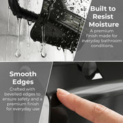 Plantex J4 Stainless Steel Toilet Paper Holder for Bathroom/Tissue Holder for Washroom/Toilet roll Holder for Wall Mounted/Bathroom Accessories (PVD Black Finish) Onix
