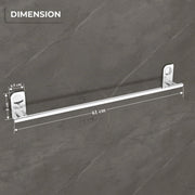 Plantex Dream Stainless Steel Towel Hanger for Bathroom/Single Towel Rod/Bar/Bathroom Accessories (24inch) - Chrome - Pack of 1