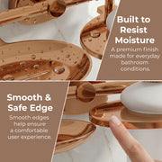 Plantex J4 Stainless Steel Soap Dish with Liquid Dispenser/Soap Stand for Bathroom Wall Mount/Shampoo Dispenser/Bathroom Accessories (PVD Rose Gold Finish) Angel