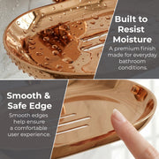 Plantex J4 Stainless Steel Wall Mounted Soap Holder for Bathroom/Soap Holder for Kitchen/Soap Stand for Bathroom/Bathroom Accessories (PVD Rose Gold Finish) Onix