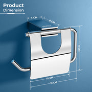 Plantex Toilet Paper Holder for Bathroom/304 Grade Stainless Steel Tissue Paper Roll Holder/Bathroom Accessories - Pack of 1 (Regent, Chrome)