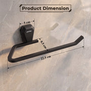 Plantex Towel Holder for Bathroom/304 Grade Stainless Steel Napkin Ring/Towel Hanger/Towel Ring/Bathroom Accessories - Pack of 1 (PMB-2404, Z-Black)