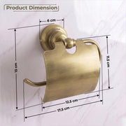 Plantex 304 Grade Stainless Steel Toilet Paper Roll Holder/Toilet Paper Holder in Bathroom/Kitchen/Bathroom Accessories - Skyllo (Antique)