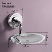 Plantex 304 Grade Stainless Steel Soap Holder for Bathroom/Wall Mounted Soap Holder/Soap Dish/Bathroom Accessories - Daizy (Chrome)
