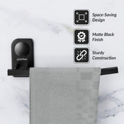 Plantex Stainless Steel Napkin Hanger for Washbasin/Napkin Holder for Bathroom/Towel Ring/Bathroom Accessories - Pack of 1 (Black)