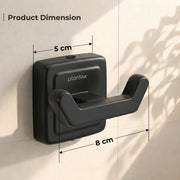 Plantex 304 Grade Stainless Steel Robe Hook/Hanger/Hook for Hanging Towel in Bathroom/Living Room - Decan (Black)