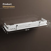 Plantex Acrylic Bathroom Shelf/Shelf for Bathroom Wall/Bathroom Shelf Rack/Kitchen Organiser/Stand (15x5 Inches-White)