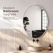 Plantex Unframed Unframed Oval Mirror for Wall/Mirror with Beveled Smooth Edges/Mirror for Bathroom/Dressing Room/Living Room/Bedroom/Entryway - (15 X 18 Inch), Clear