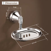 Plantex 304 Grade Stainless Steel Soap Dish/Soap Stand/Soap Tray/Soap Holder for Bathroom Accessories - Niko (Chrome)