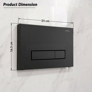 Plantex Flush Plate/Dual Flush Plate for Toilet/Mechanical Dual-Flush Plate/Water-Saving Technology  Pack of 1 (4519, Black)