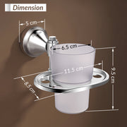 Plantex 304 Grade Stainless Steel Tumbler Holder/Tooth Brush Holder/Tumbler Stand for Bathroom Accessories -  Niko (Chrome)