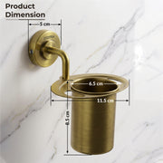 Plantex 304 Grade Stainless Steel Tumbler Holder/Tooth Brush Holder/Bathroom Accessories - Daizy (Antique)