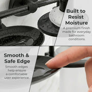 Plantex J4 Stainless Steel Soap Dish with Liquid Dispenser/Soap Stand/Shampoo Dispenser for Bathroom/Bathroom Accessories - Pack of 1 (R-218B, Black)