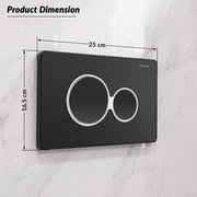 Plantex Flush -Plate/Push Plate for Toilet/Mechanical Dual-Flush Plate/Water Saving Technology - Pack of 1 (4511, Black)