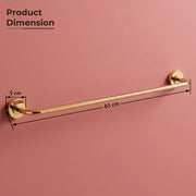 Plantex 304 Grade Stainless Steel 24 inch Single Towel Rod for Bathroom/Towel Stand/Hanger/Bathroom Accessories Pack of 1, Daizy (Golden)